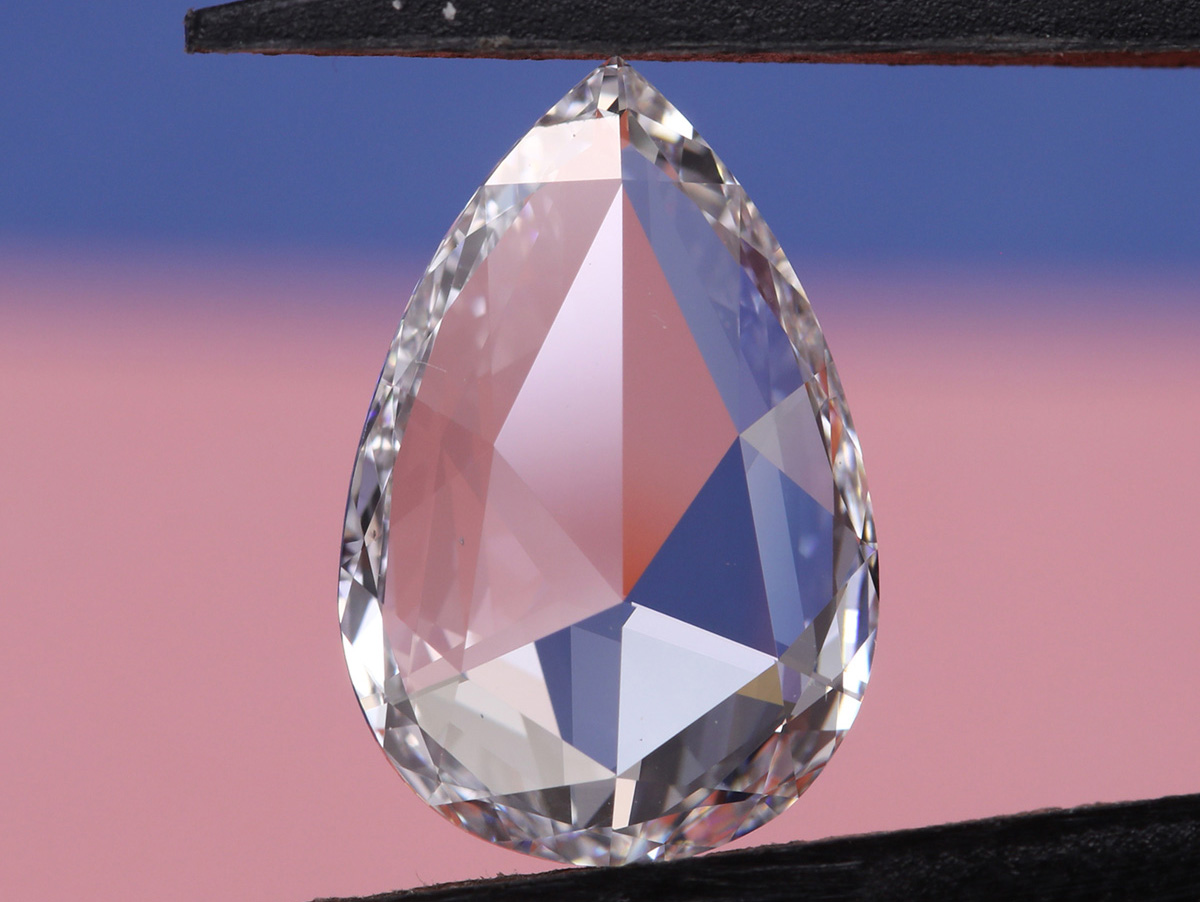 3.63 Carat Rose Cut Diamond, D, VS1
