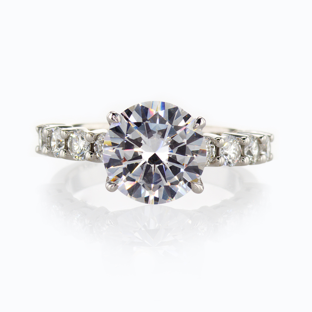 Dino Lonzano Diamond Engagement Ring, 18k White Gold
