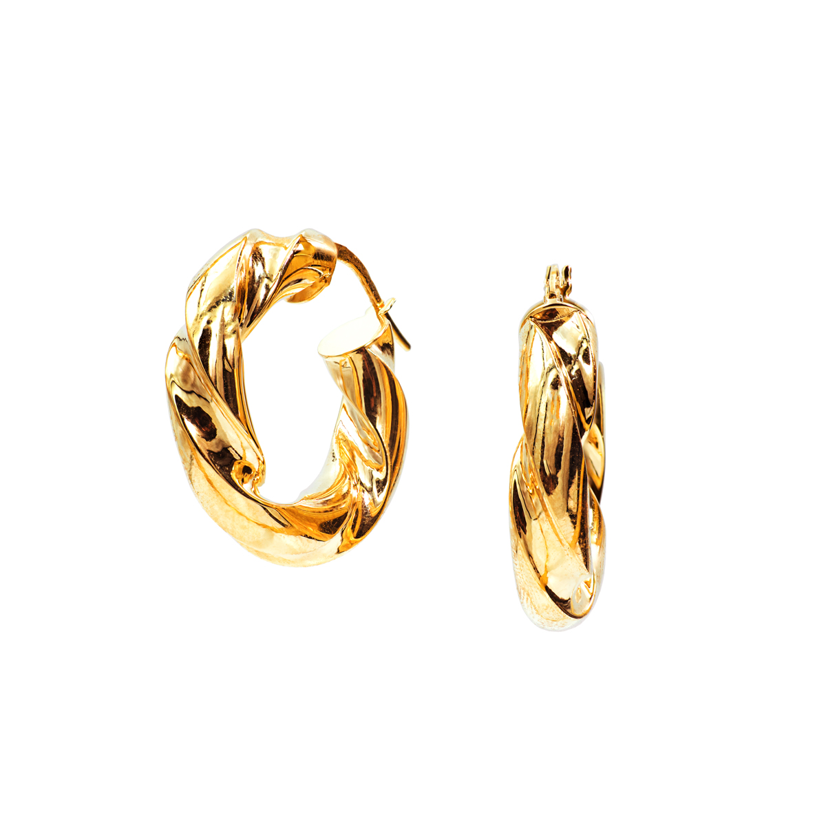Flex Hoop Earrings in 14k Yellow Gold