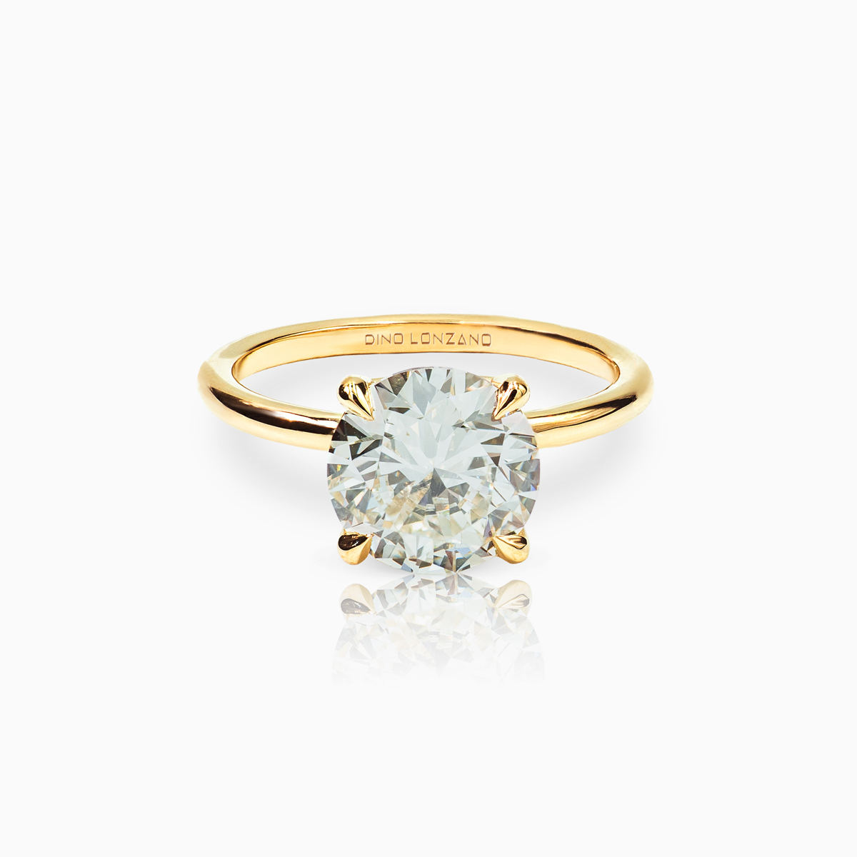 Dino Lonzano Signature Solitaire Engagement Ring with Lab-Grown Round Brilliant Diamond