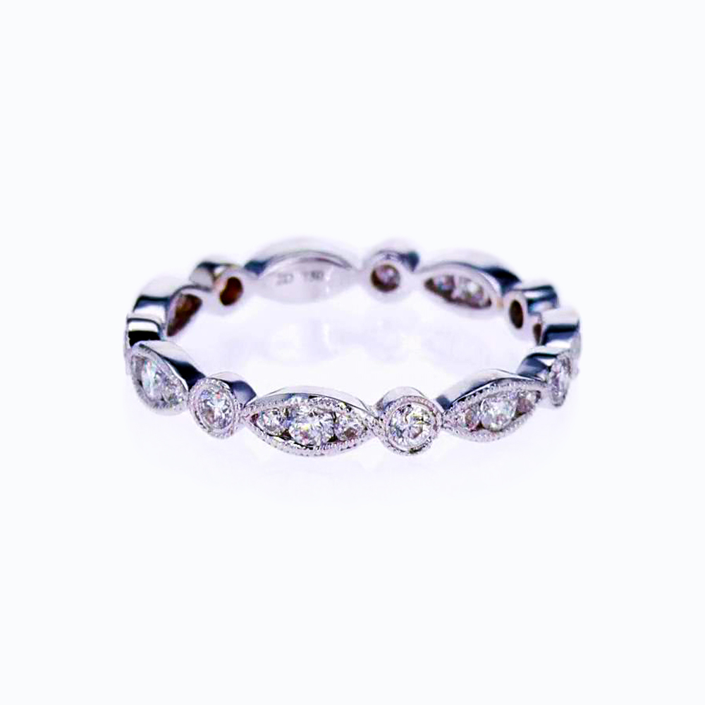 Marquise Trio Eternity Band, 18k White Gold