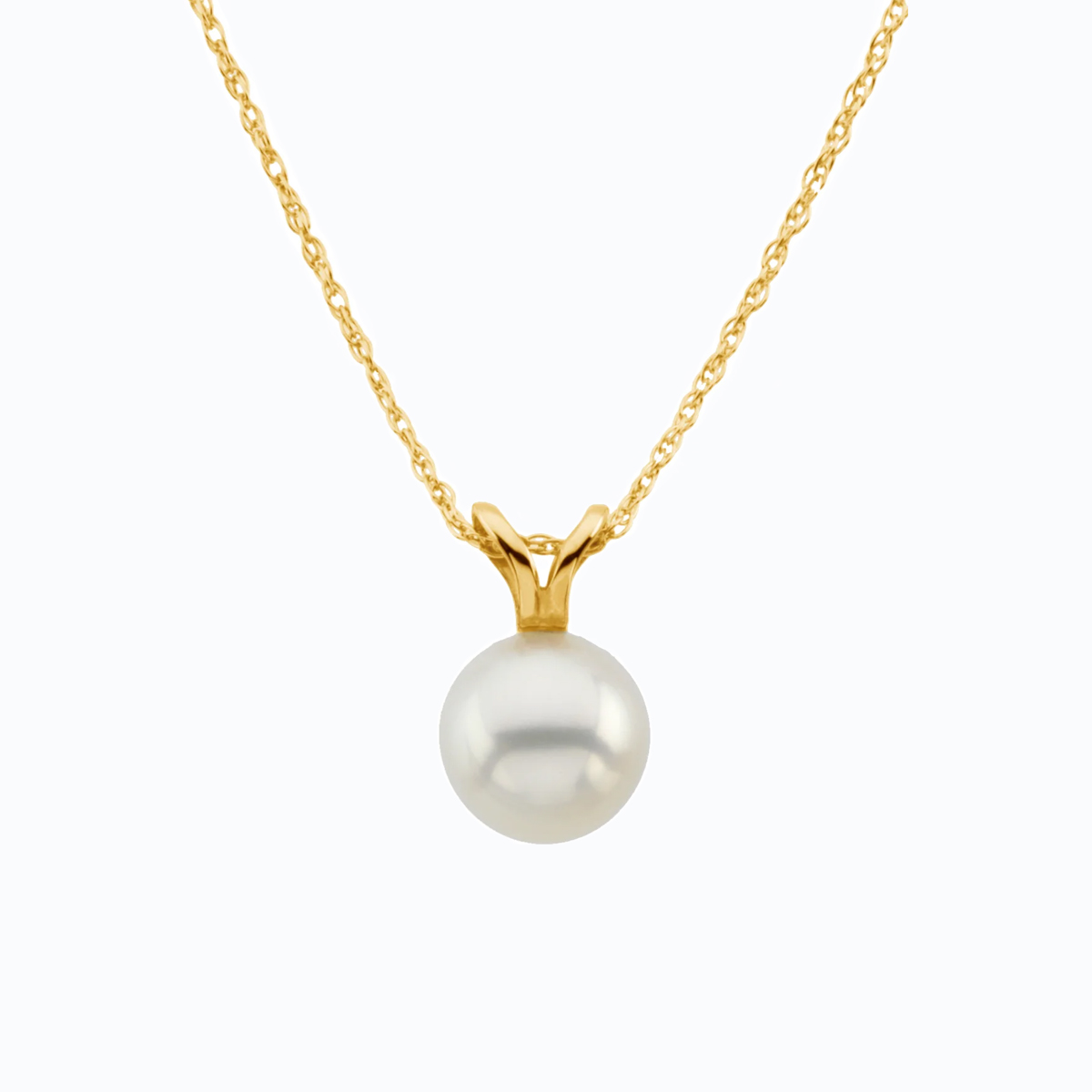 Akoya Cultured Pearl Pendant Necklace, 14k Yellow Gold