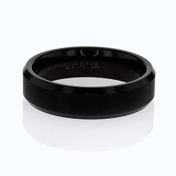 Absolute Black Tungsten Men's Wedding Band