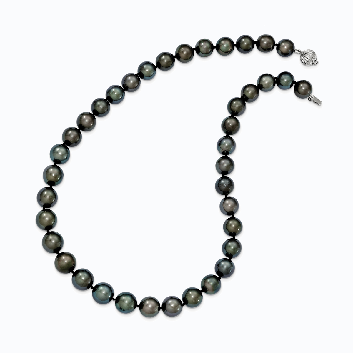 Tahitian Pearl Princess Necklace, 14k White Gold