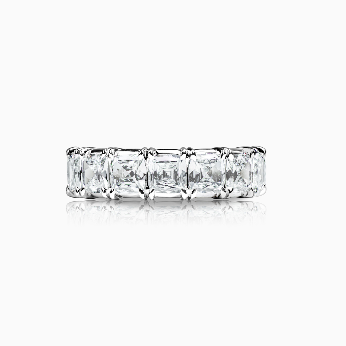 Lab-grown Criss Cut Asscher Diamond Eternity Band, 3.79 carats