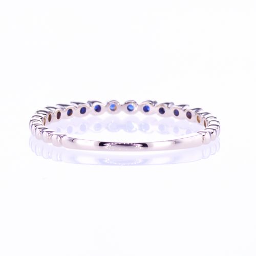 Floating Natural  Blue Sapphire Band Ring