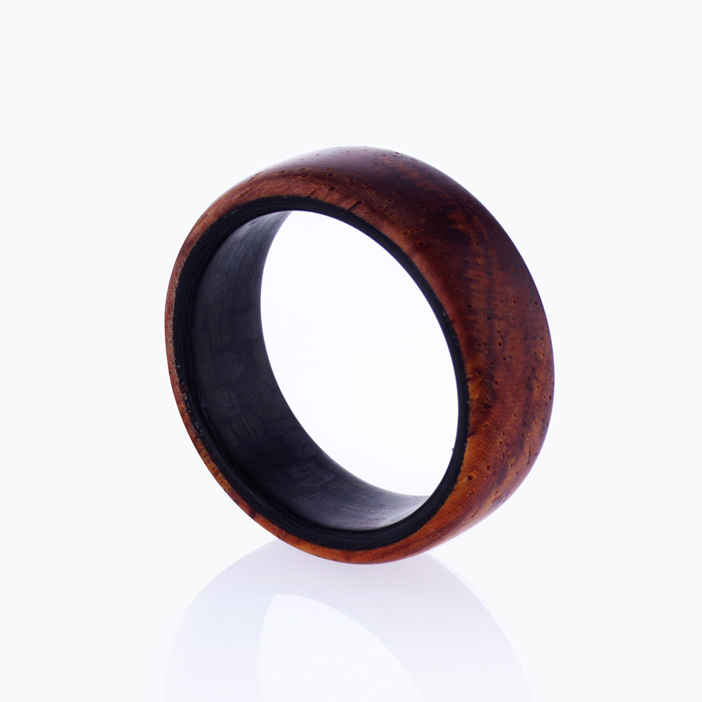 El Jefe Cocobolo Wood Alternative Men's Wedding Band