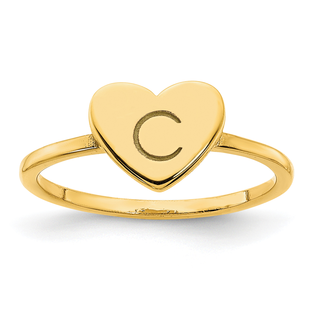 Personalized Heart Signet Ring