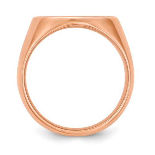 Classic Signet Ring with Blue Enamel Accented Monogram