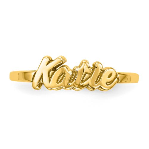 Personalized Script Name Ring