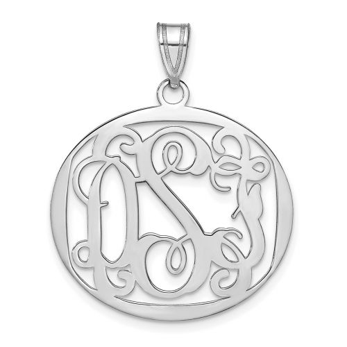 Personalized Large Monogram Pendant and Chain
