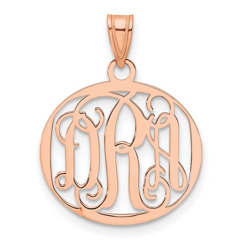 Personalized Large Monogram Pendant and Chain