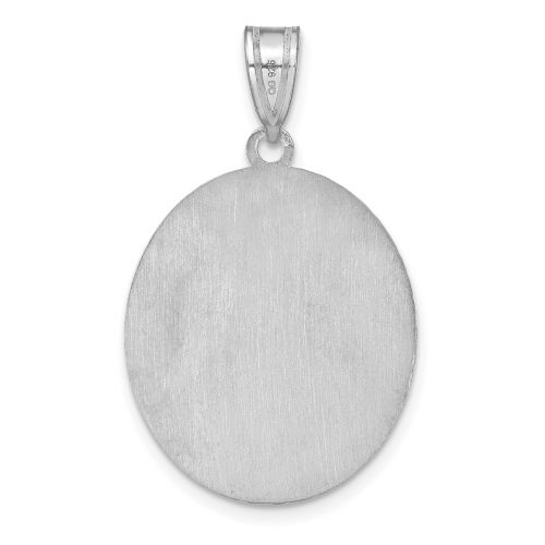 Monogram Pendant with Cursive Fonts in Brushed Finish Background