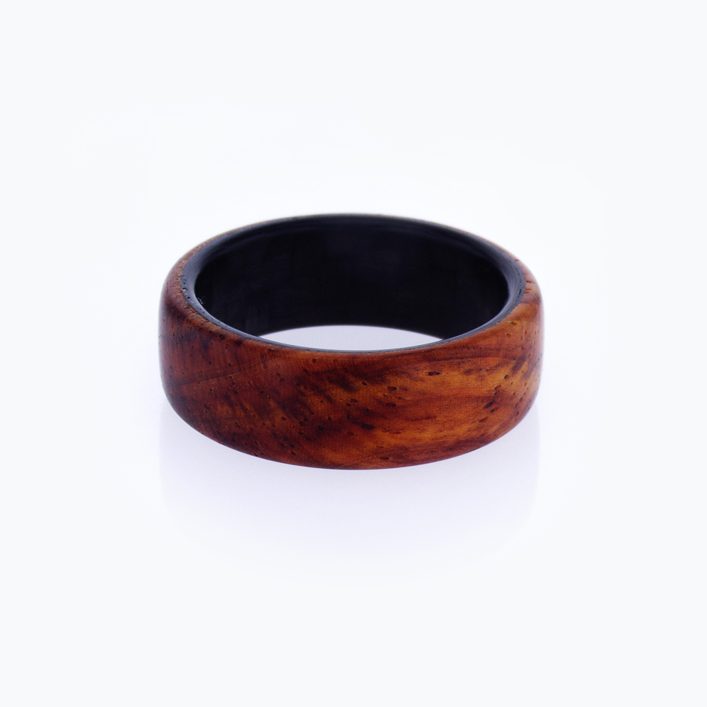 El Jefe Cocobolo Wood Alternative Men's Wedding Band