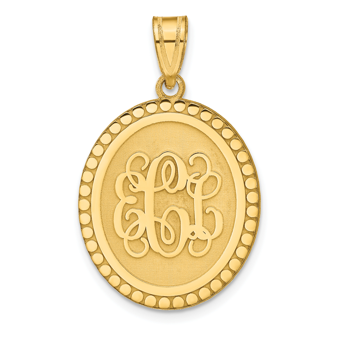 Gold sales monogram pendant