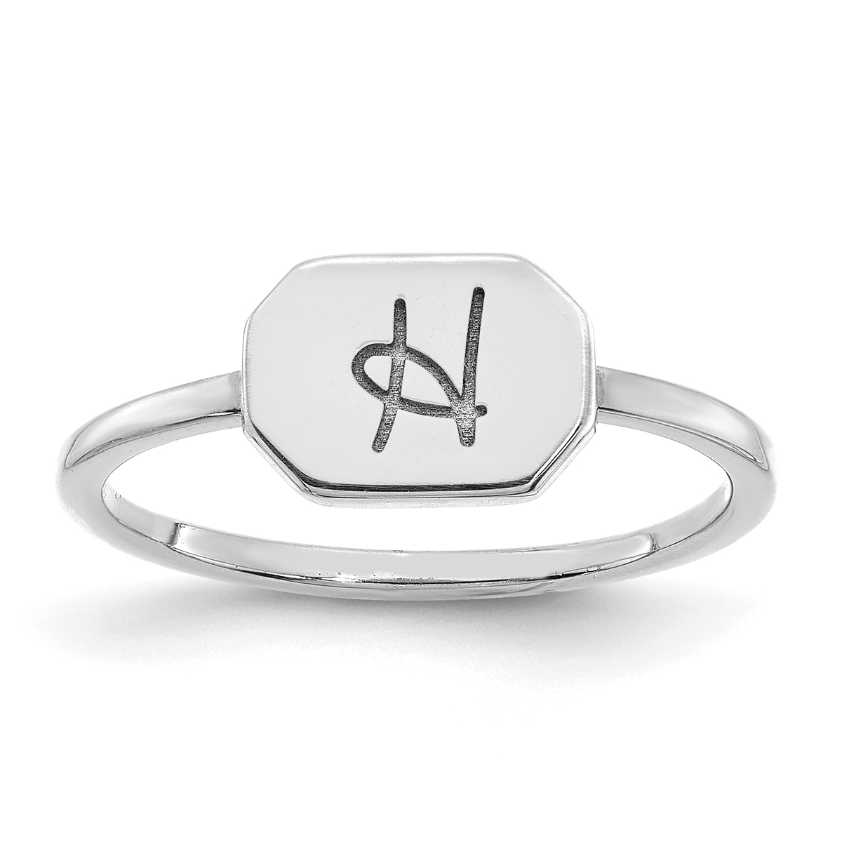 Octagonal Monogram Signet Ring