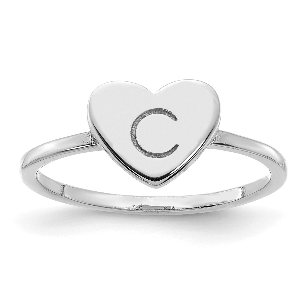 Personalized Heart Signet Ring