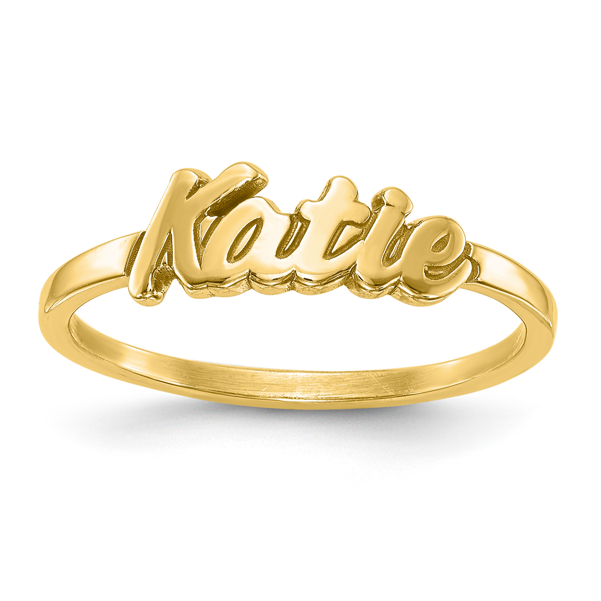 Personalized Script Name Ring