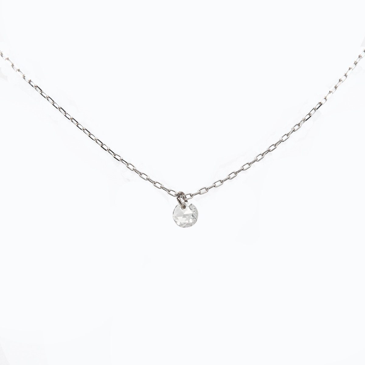 Drilled Rose-cut Diamond Necklace