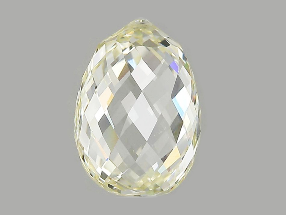 4.21 Carat Briolette Diamond, L, VS1