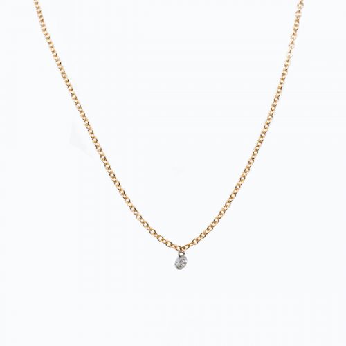 Drilled Diamond Necklace