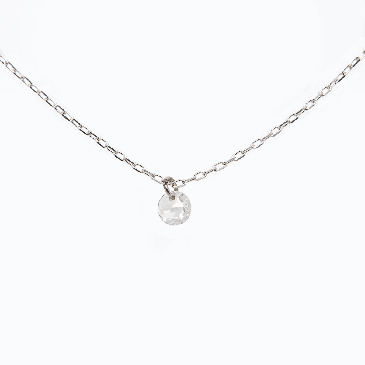 Drilled Rose-cut Diamond Necklace