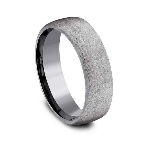 Men's Tantalum 6.5mm Comfort Fit Swirl Finish Wedding Band Ring