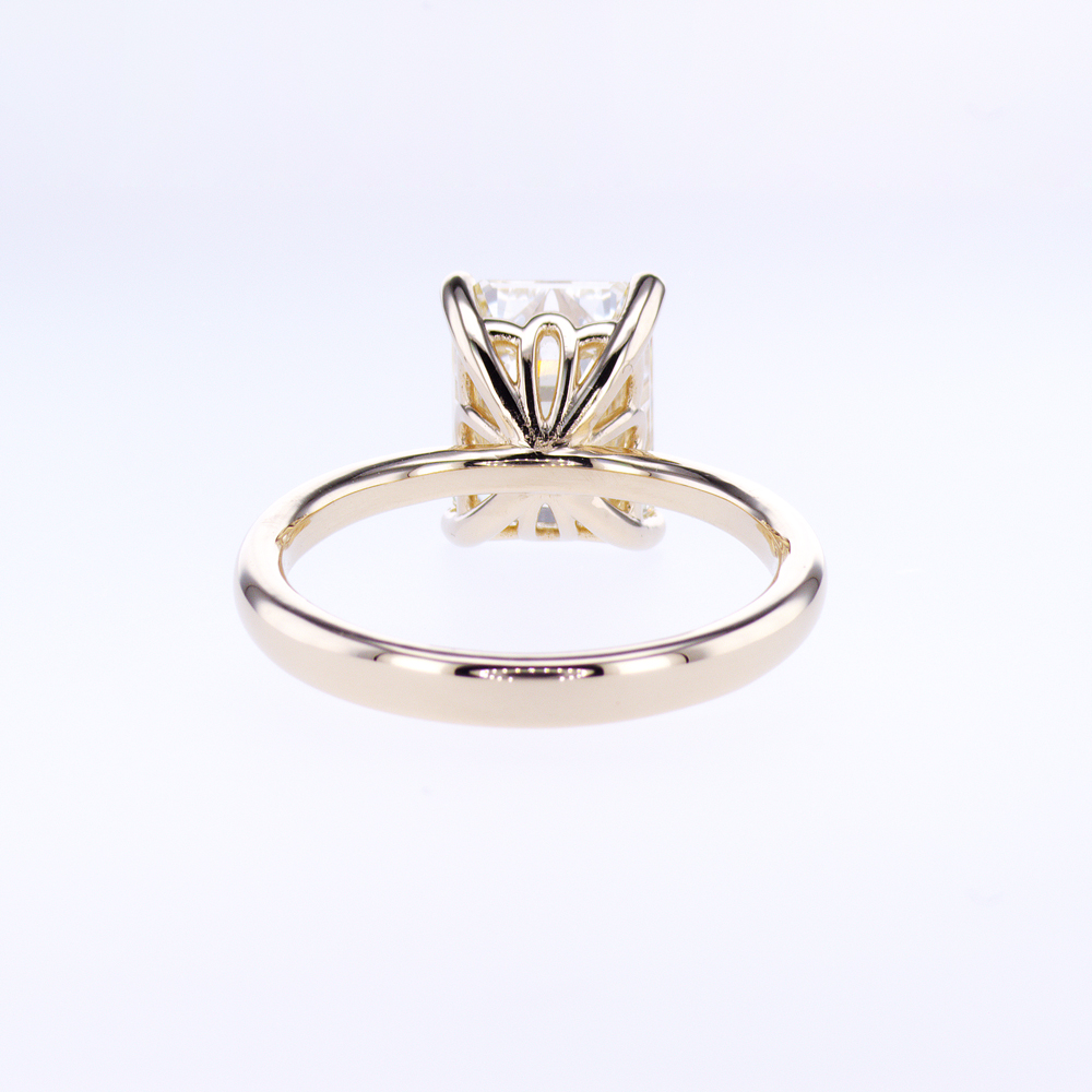 Dino Lonzano Solitaire Engagement Ring with Emerald Cut Diamond