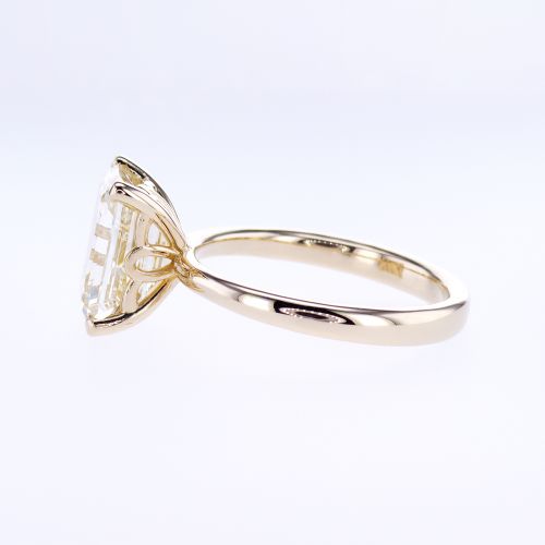 Dino Lonzano Solitaire Engagement Ring with Emerald Cut Diamond