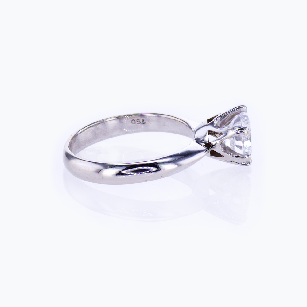 Dino Lonzano Six-prong Tapered Solitaire Engagement Ring