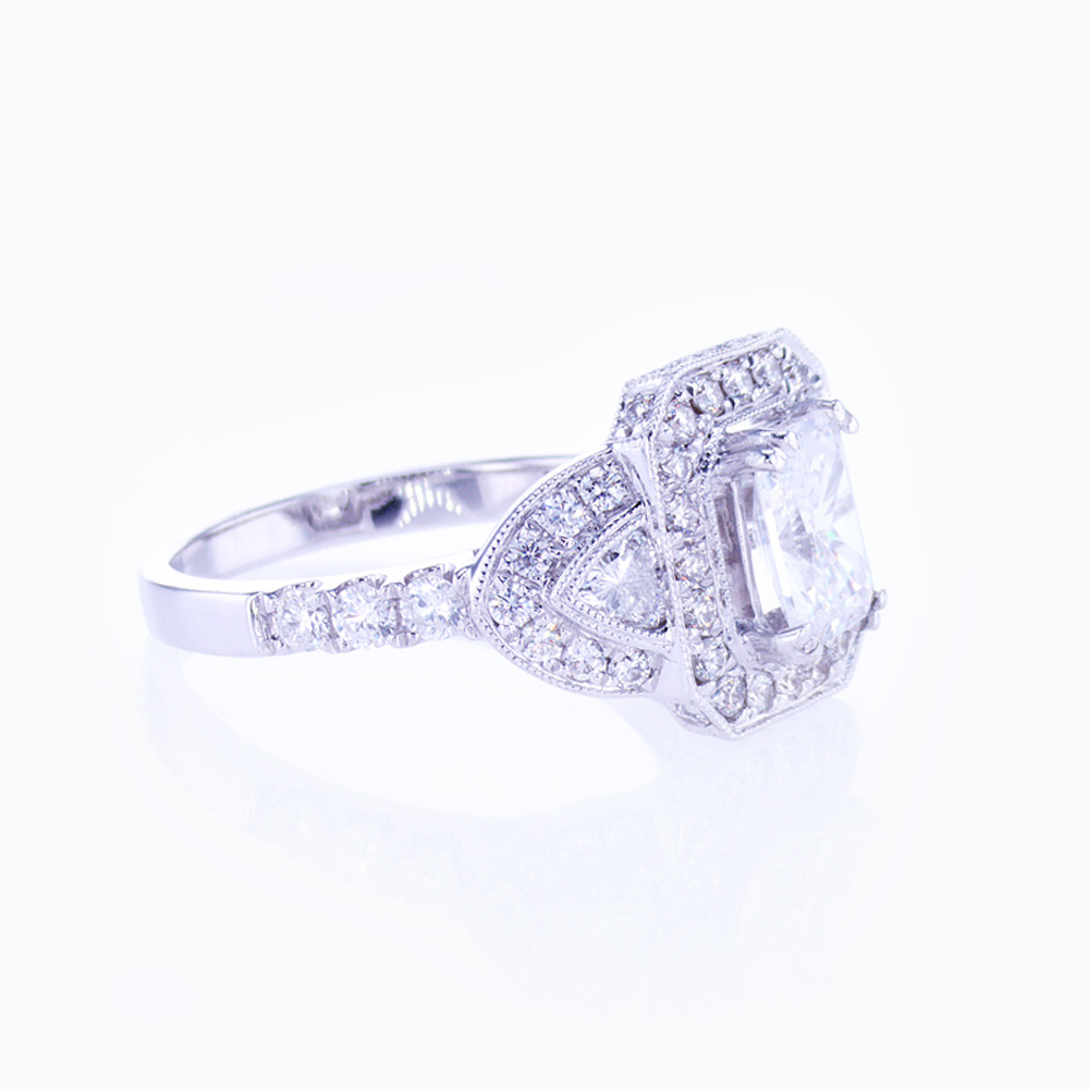 Dino Lonzano Art Deco inspired Engagement Ring