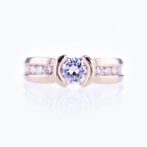 Dino Lonzano Semi-bezel set Engagement Ring