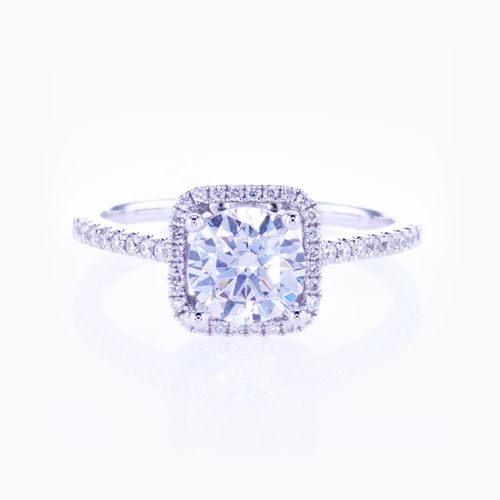 Dino Lonzano Classic Halo Engagement Ring