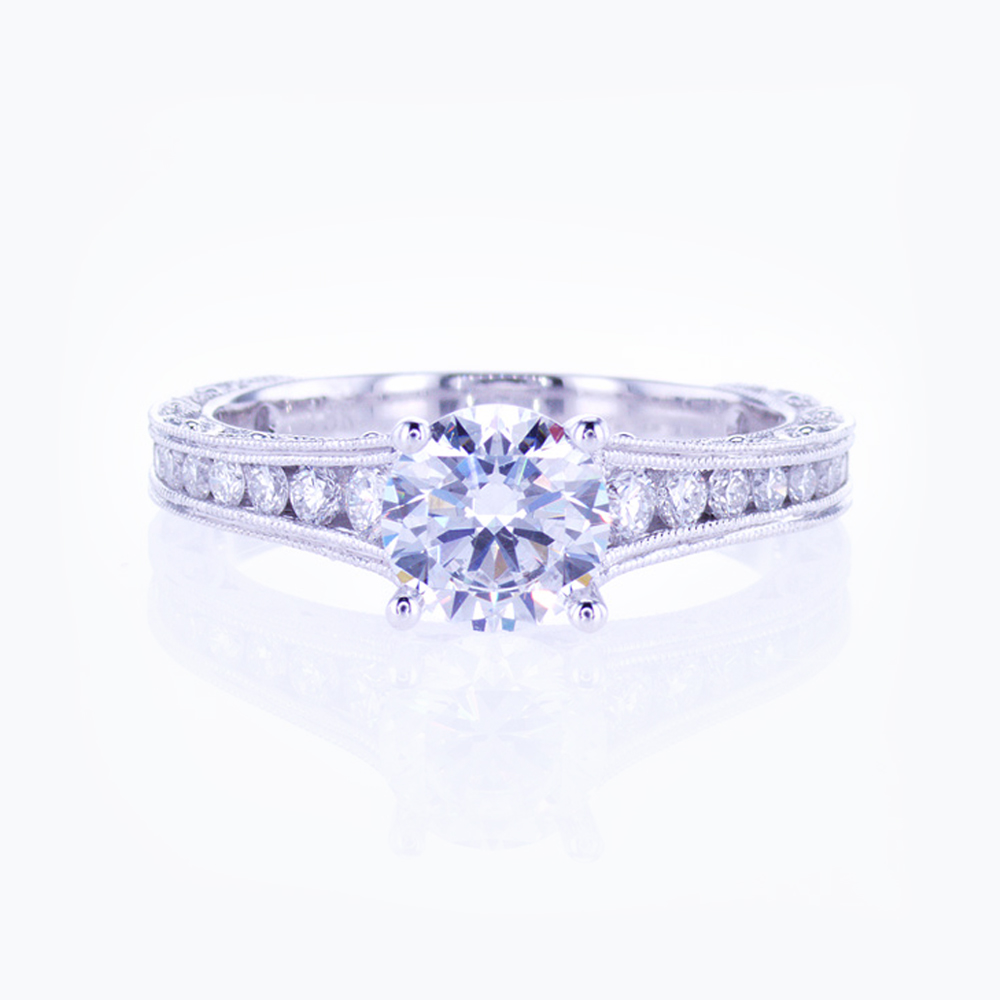 Diamond Accented Cathedral Style Ring