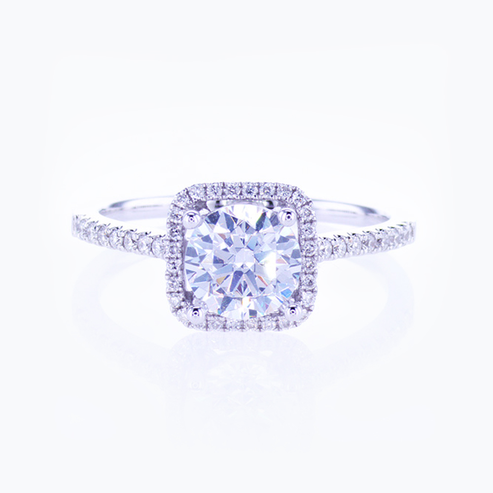 Dino Lonzano Classic Halo Engagement Ring