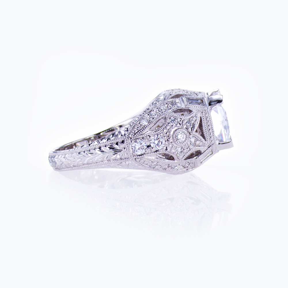 Dino Lonzano Art-deco Engagement Rings Setting