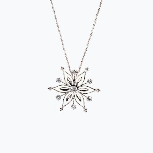 Natural Diamond Floral Necklace