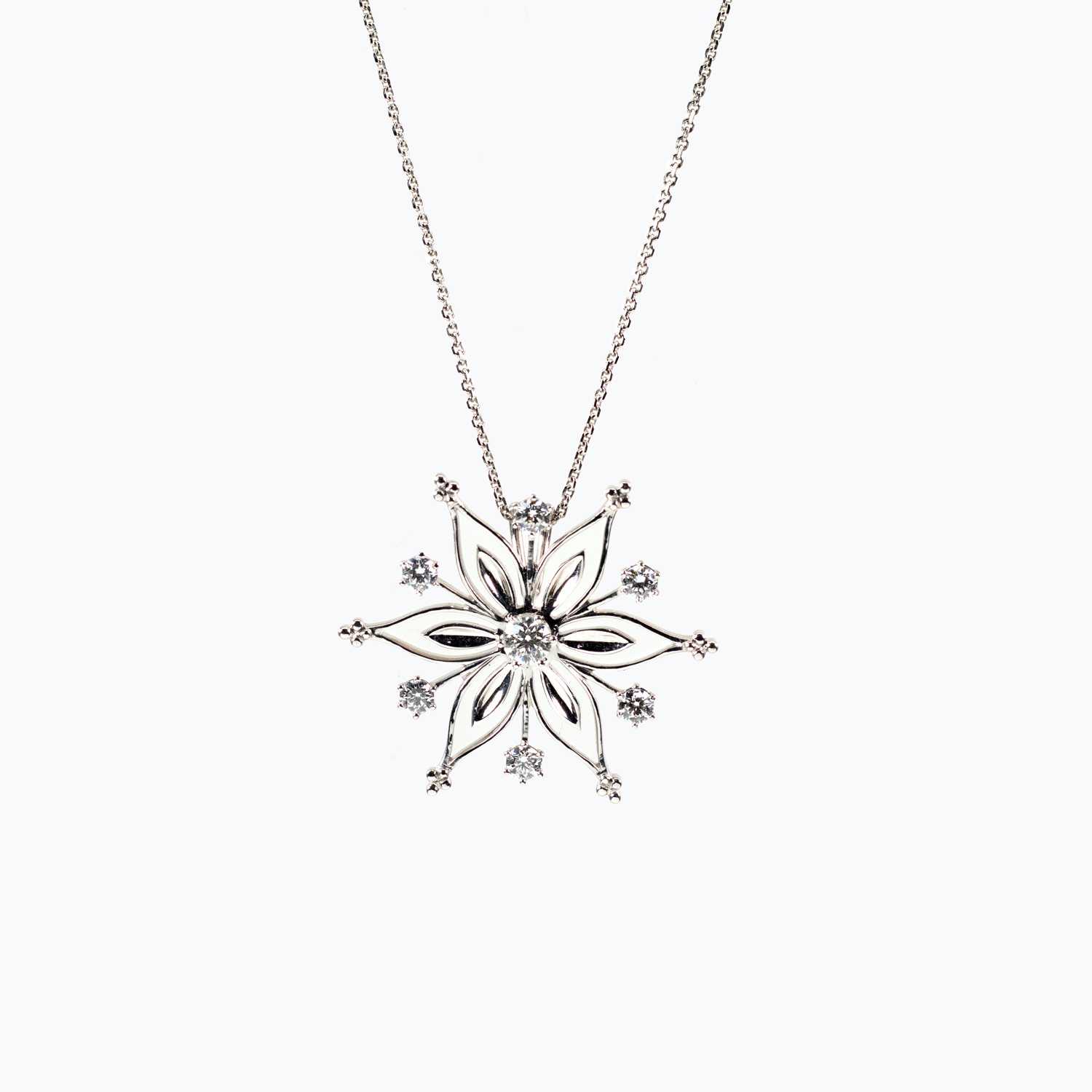 Natural Diamond Floral Necklace