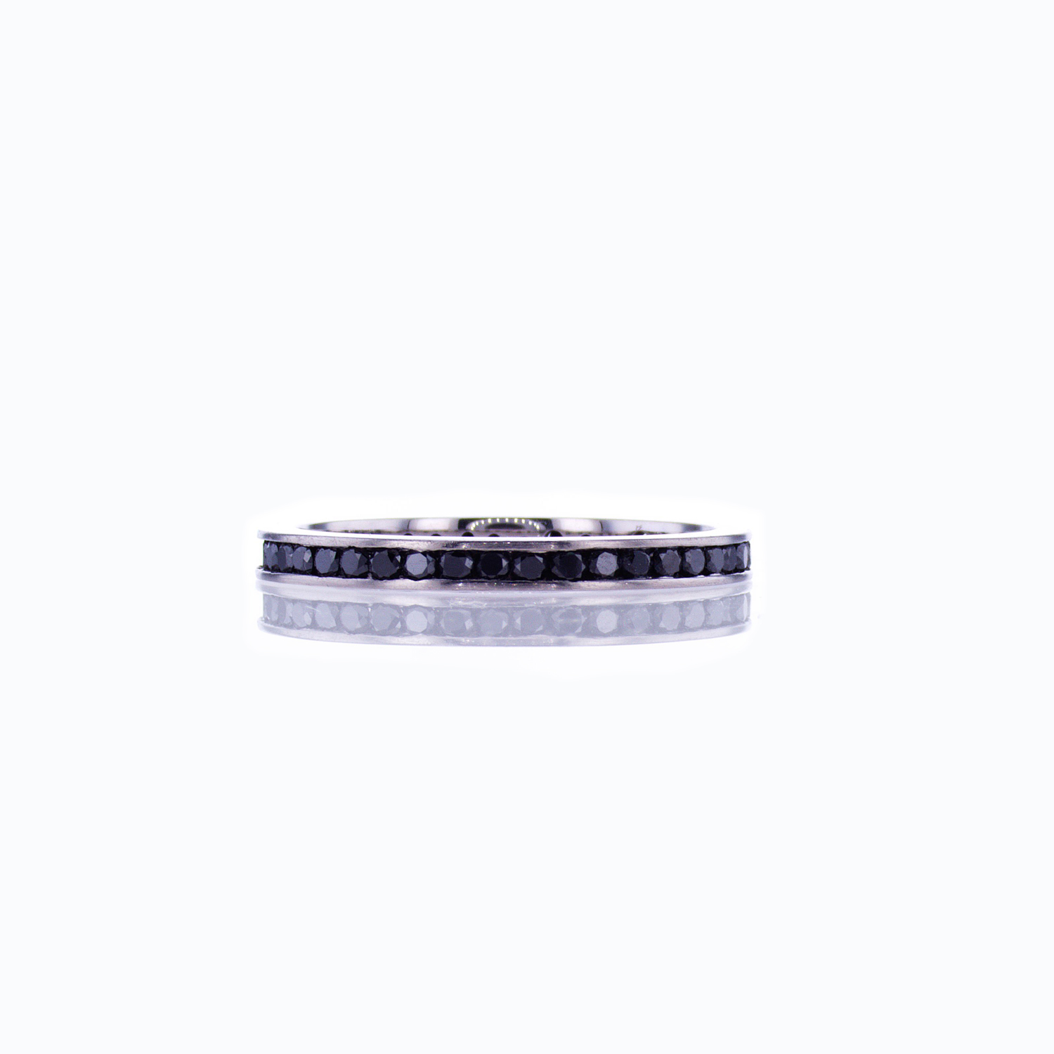 Natural Black Diamond Eternity Band