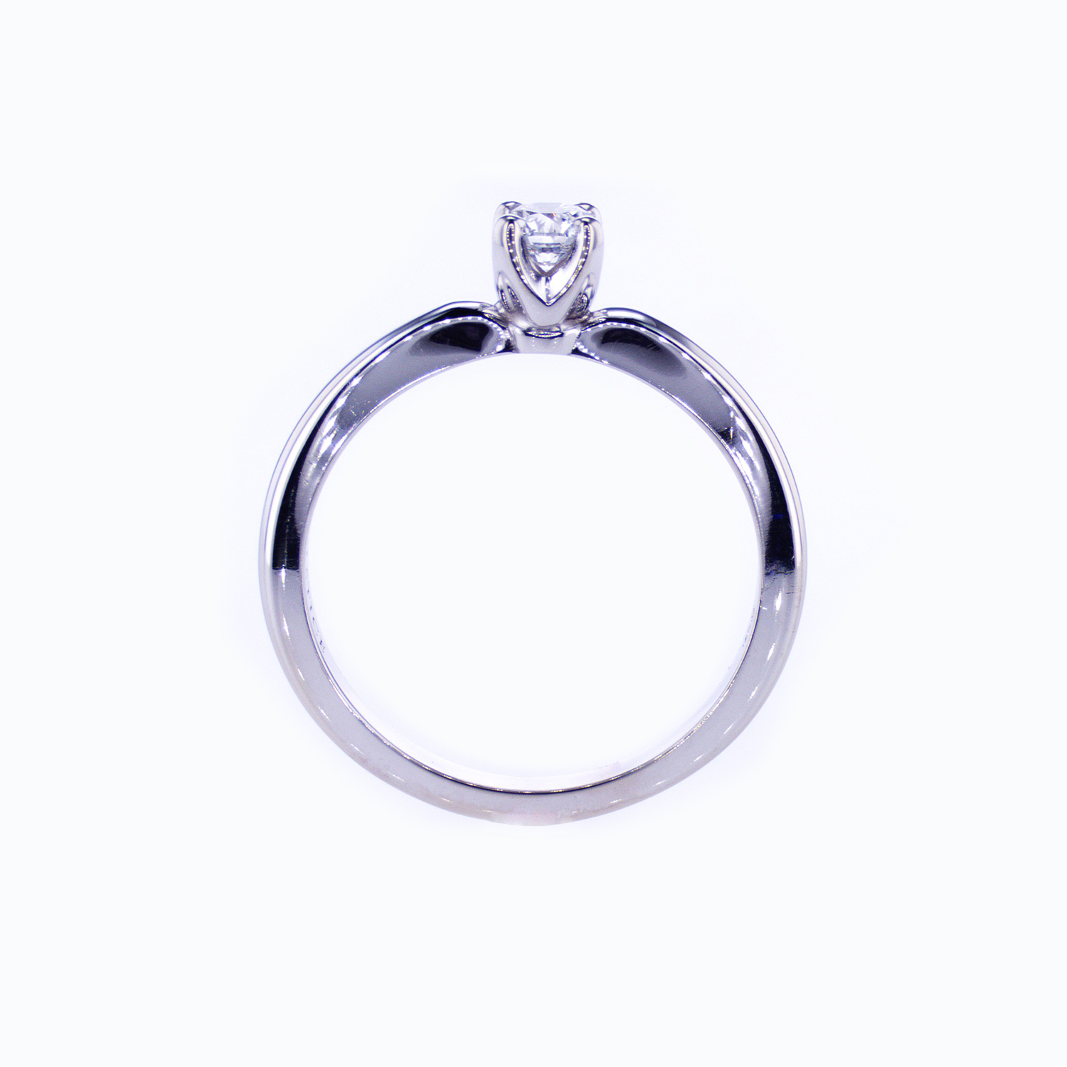 0.24-Carat Natural Diamond Solitaire Engagement Ring