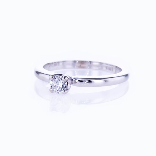 0.24-Carat Natural Diamond Solitaire Engagement Ring