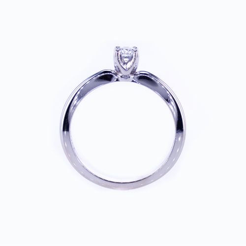 0.24-Carat Natural Diamond Solitaire Engagement Ring