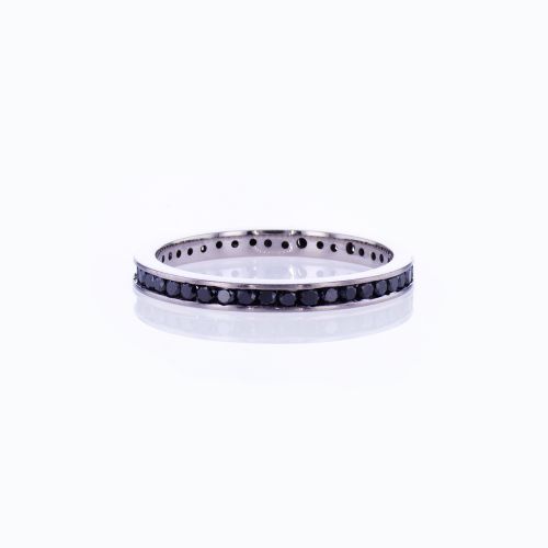 Natural Black Diamond Eternity Band