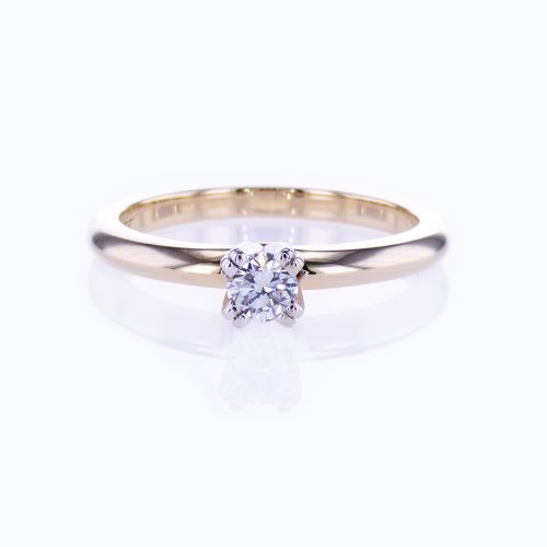 Double Prong Preset Diamond Solitaire Engagement Ring