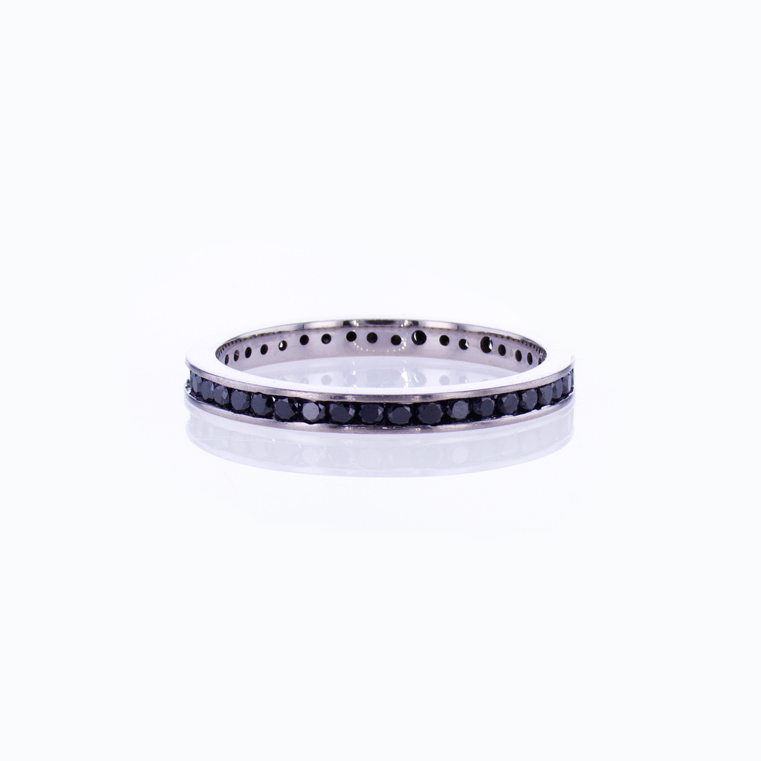 Natural Black Diamond Eternity Band