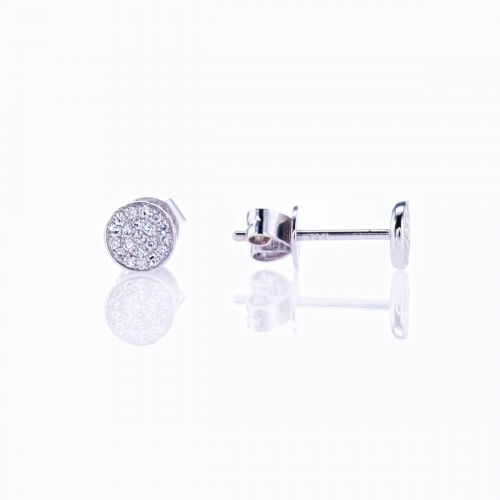 Natural Diamond Cluster Stud Earrings