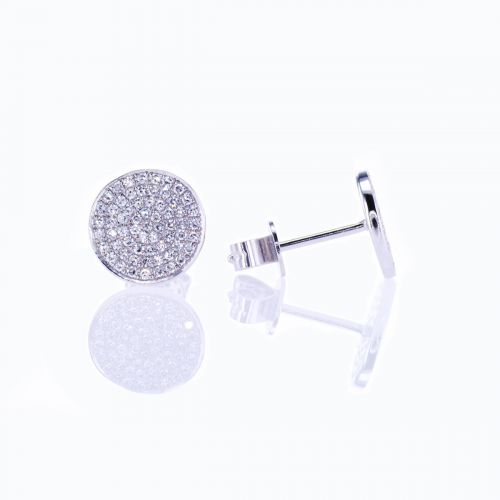 Natural Diamond Cluster Stud Earrings