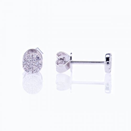 Natural Diamond Cluster Stud Earrings
