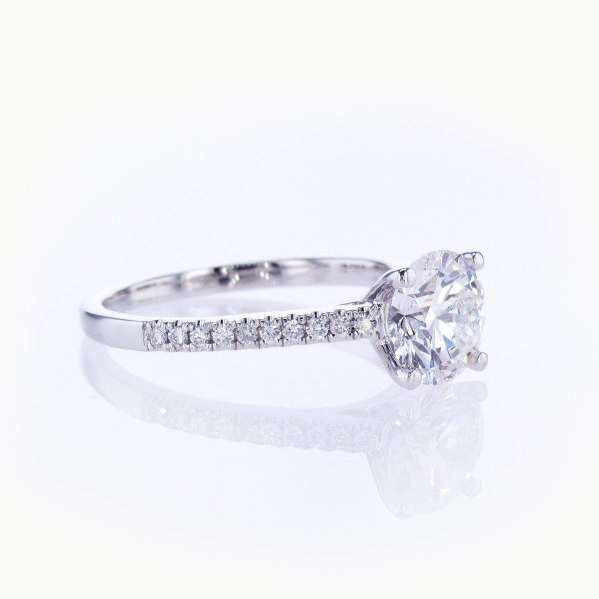 Dino Lonzano Accented Engagement Ring