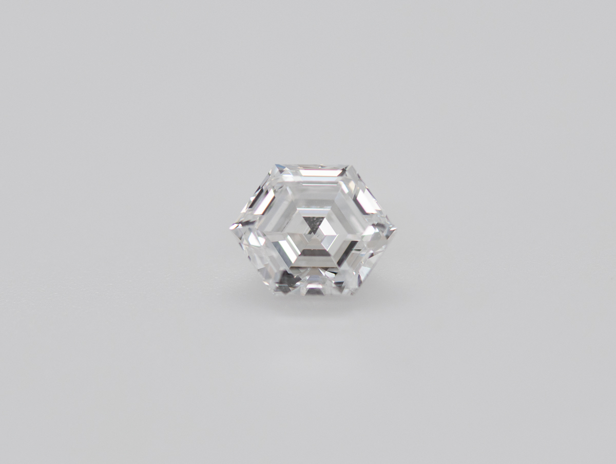 1.23 Carat Hexagonal Diamond, D, VVS2